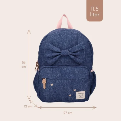 KIDZROOM Plecak dla dzieci L Bow blue jeans