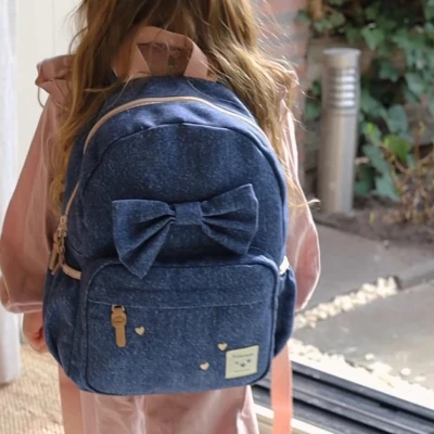 KIDZROOM Plecak dla dzieci L Bow blue jeans