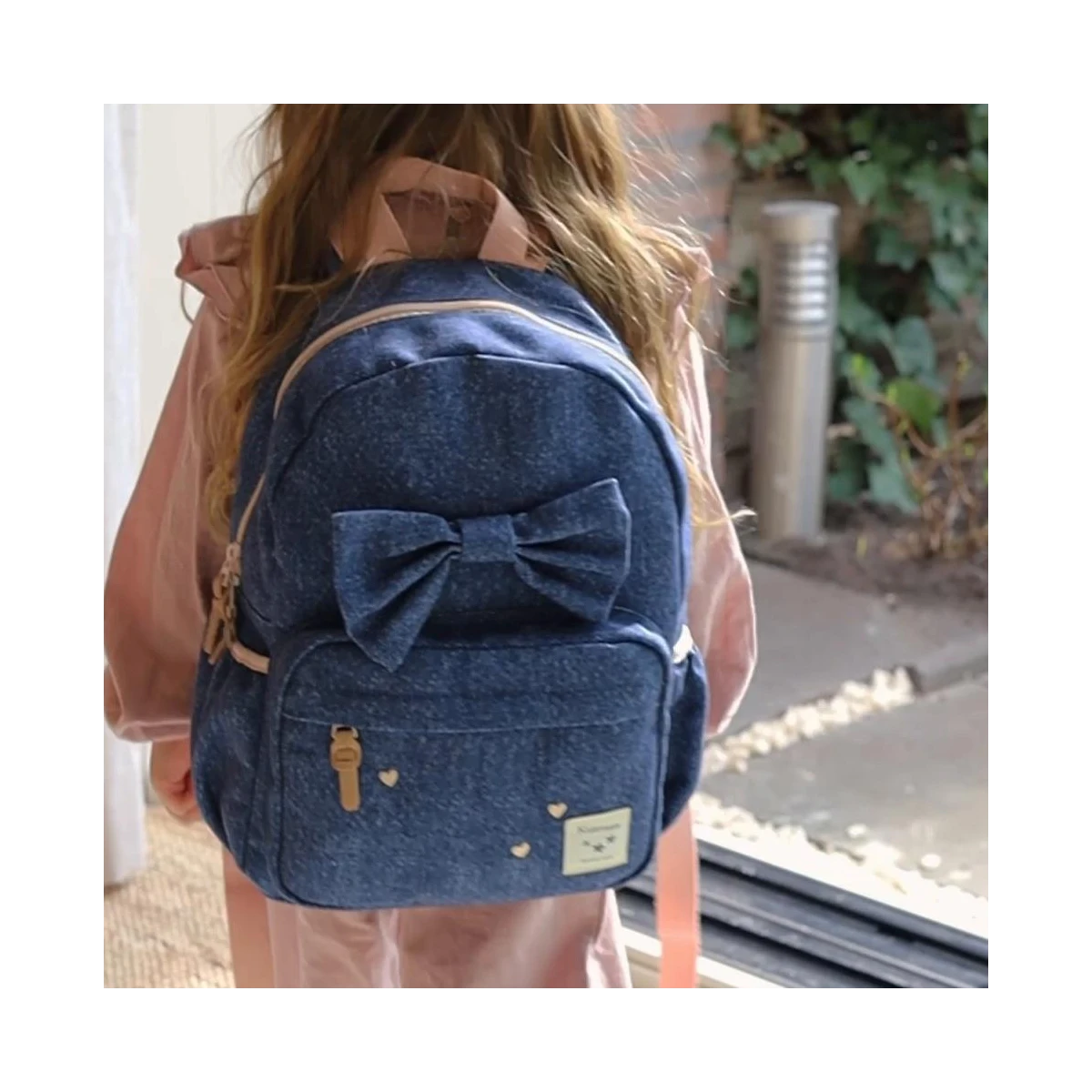 KIDZROOM Plecak dla dzieci L Bow blue jeans