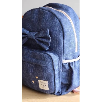 KIDZROOM Plecak dla dzieci L Bow blue jeans