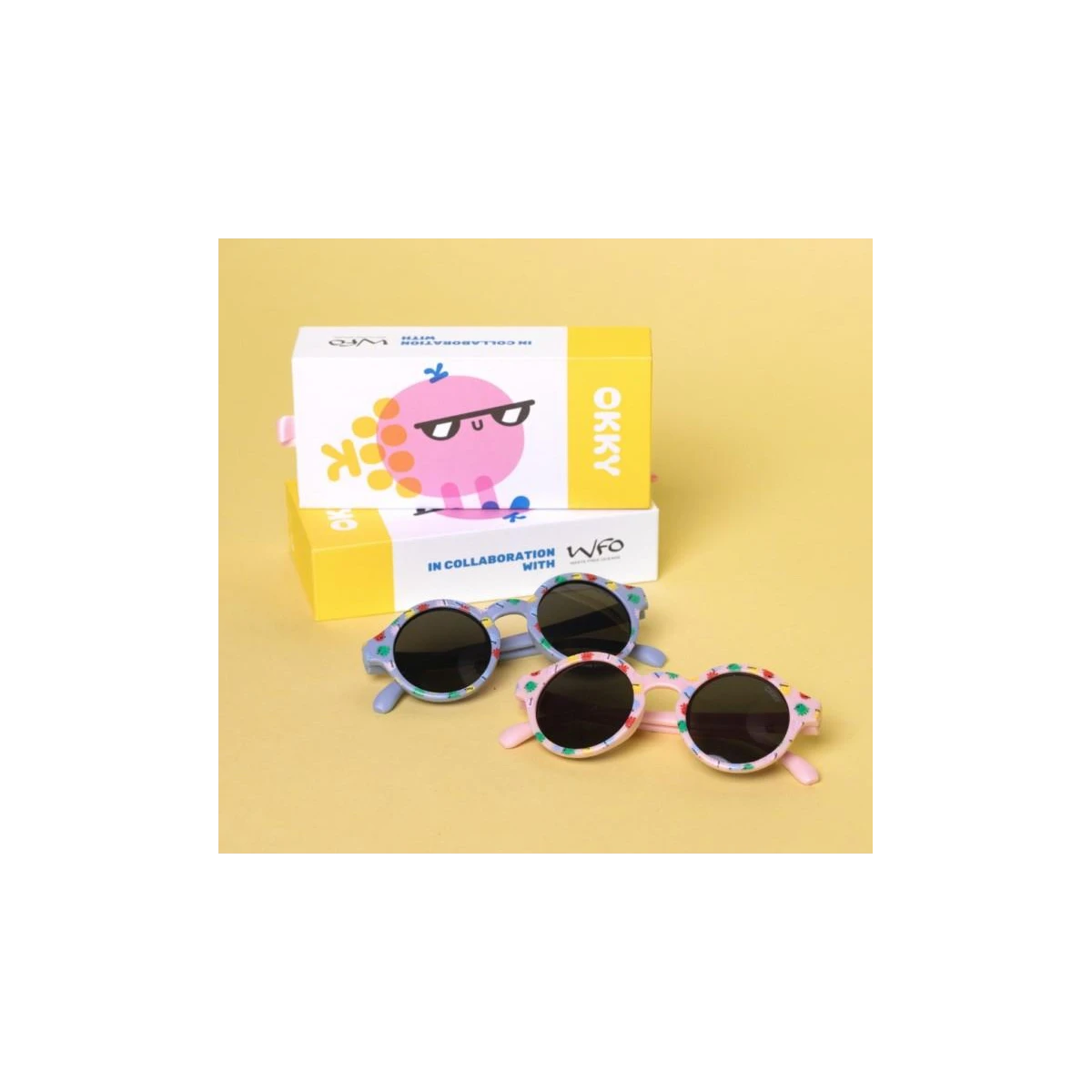 OKKY Okulary przeciwsłoneczne print pink 15-3 lat