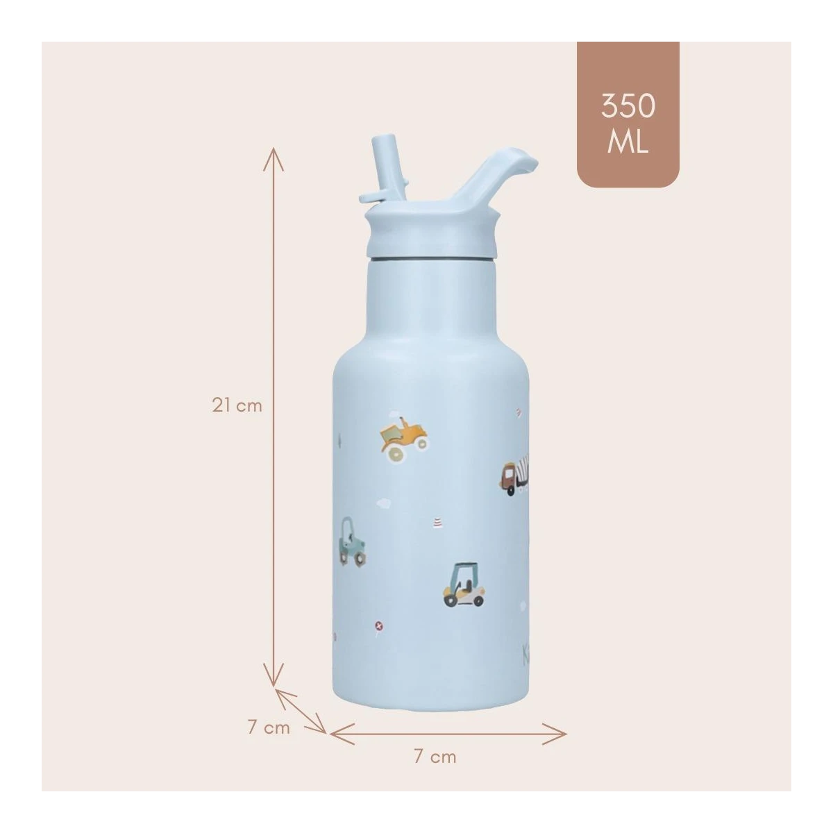 KIDZROOM Butelka bidon 350 ml Little Story Blue