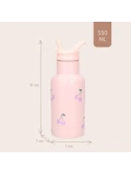 KIDZROOM Butelka bidon 350 ml Secret Garden pink