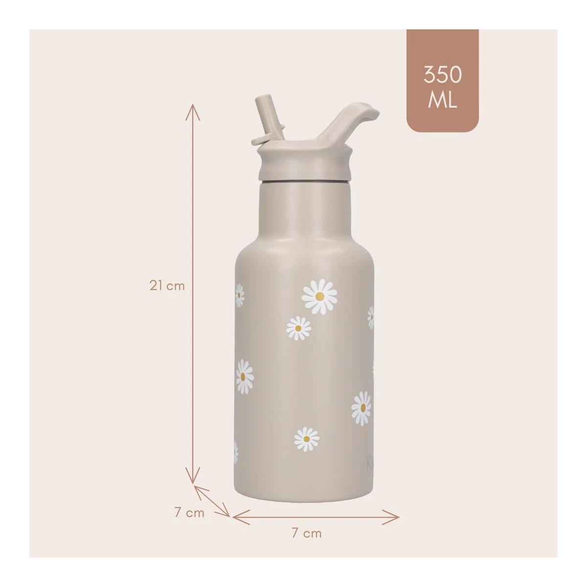 KIDZROOM Butelka bidon 350 ml Nostalgia Beige