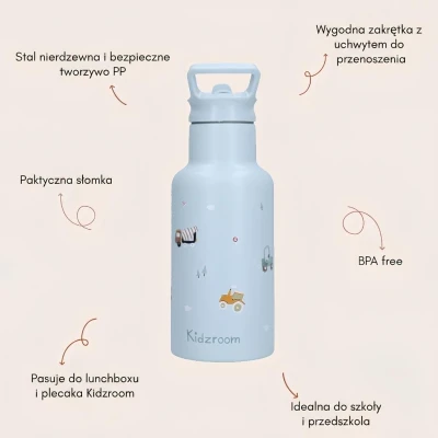 KIDZROOM Butelka bidon 350 ml Little Story Blue