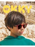 OKKY Okulary przeciwsłoneczne red 9-16 lat