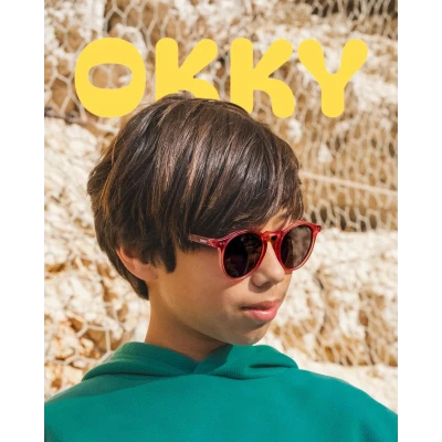OKKY Okulary przeciwsłoneczne red 9-16 lat