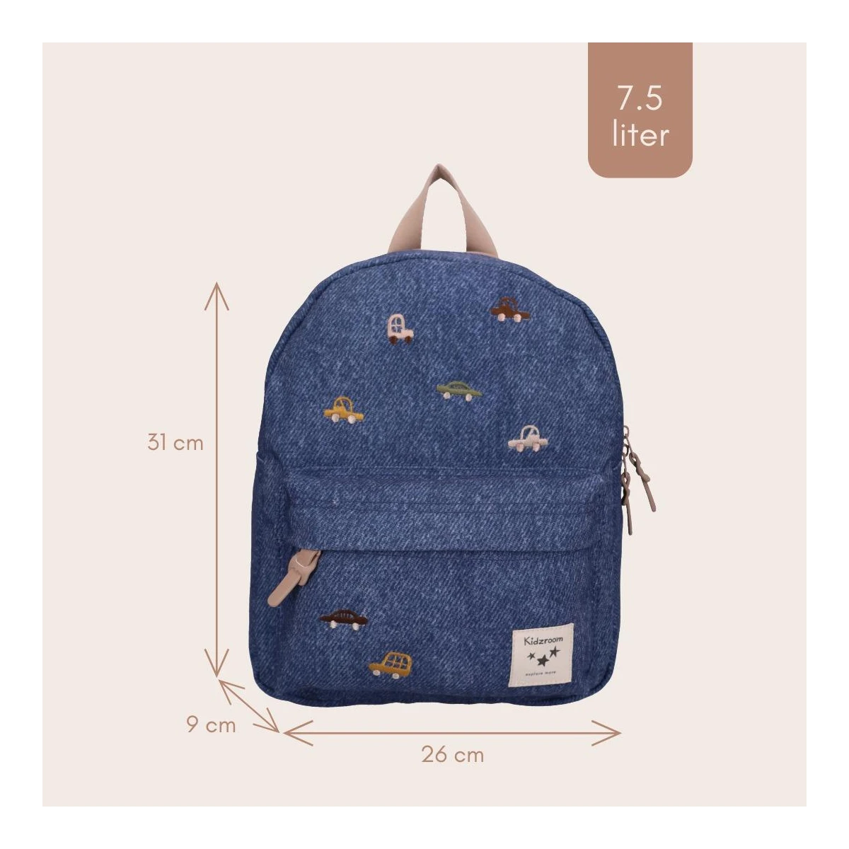 KIDZROOM Plecak dla dzieci Cars blue jeans