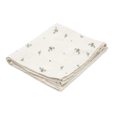 VANILLA COPENHAGEN Kocyk pieluszka muślinowa Swaddle Honeybee 100x100