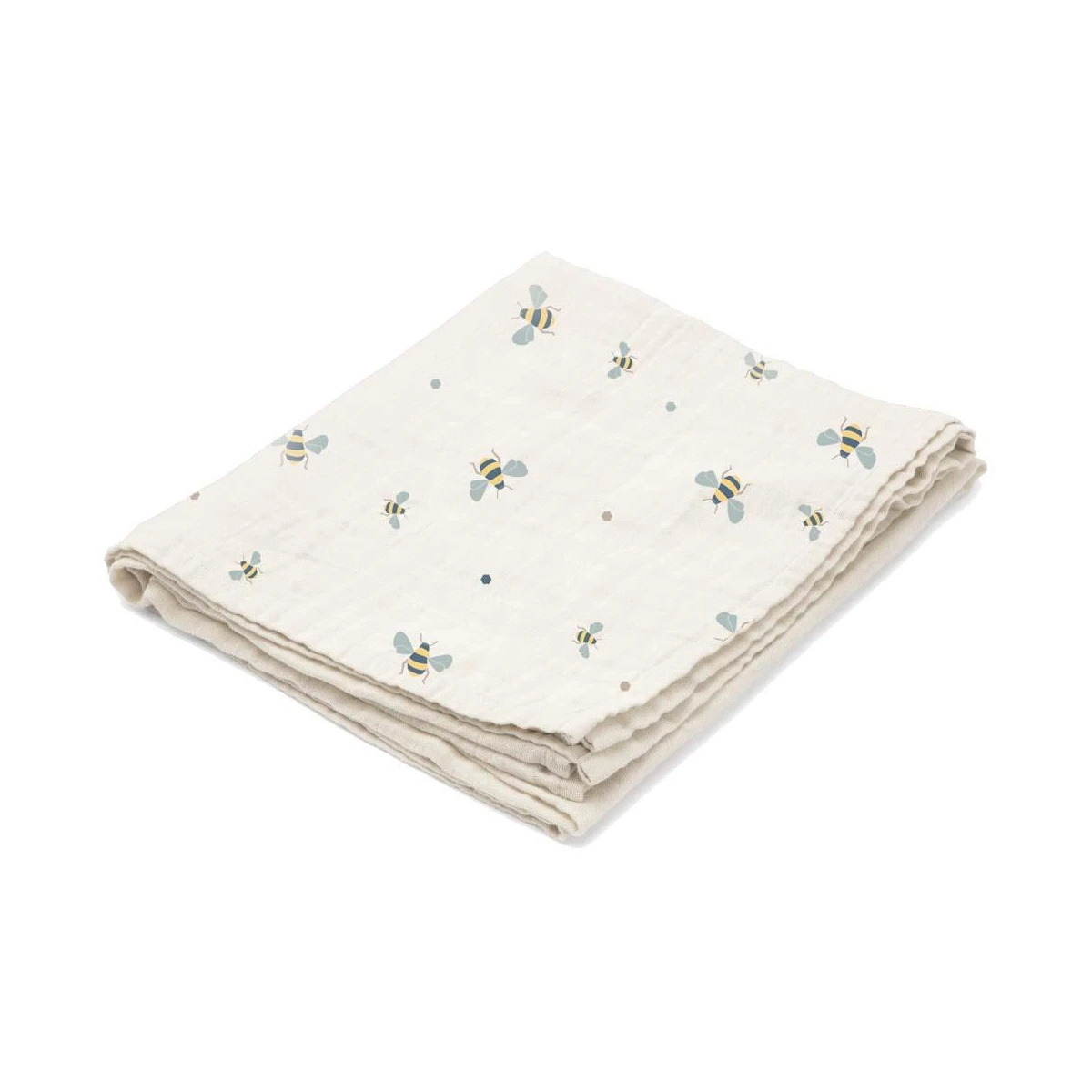 VANILLA COPENHAGEN Kocyk pieluszka muślinowa Swaddle Honeybee 100x100