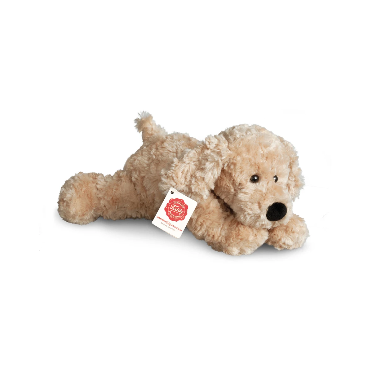 TEDDY HERMANN Maskotka Beżowy Piesek Wiotki z oklapniętymi uszkami 28 cm