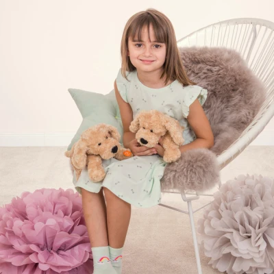 TEDDY HERMANN Maskotka Beżowy Piesek Wiotki z oklapniętymi uszkami 28 cm