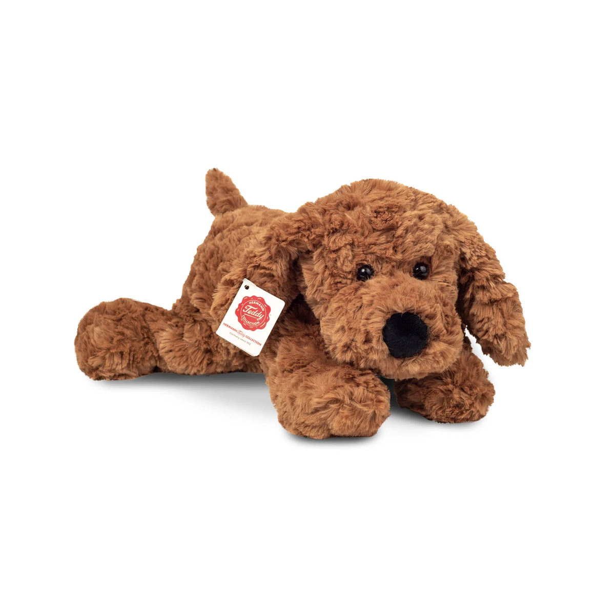 TEDDY HERMANN Maskotka Brązowy Piesek Wiotki z oklapniętymi uszkami 28 cm
