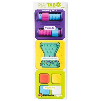 PlayTab Sensoryczne Kwadraty. Zestaw 5 z Nakrętkami.