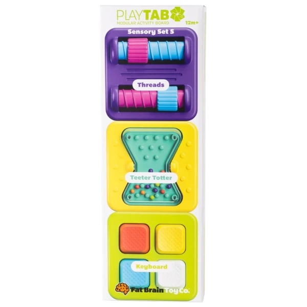 PlayTab Sensoryczne Kwadraty. Zestaw 5 z Nakrętkami.