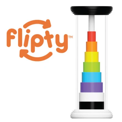 Flipty Obracanka Tęczowo-Kontrastowa.