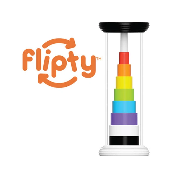 Flipty Obracanka Tęczowo-Kontrastowa.