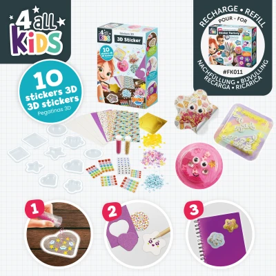 BUKI Naklejki 3D KAWAII