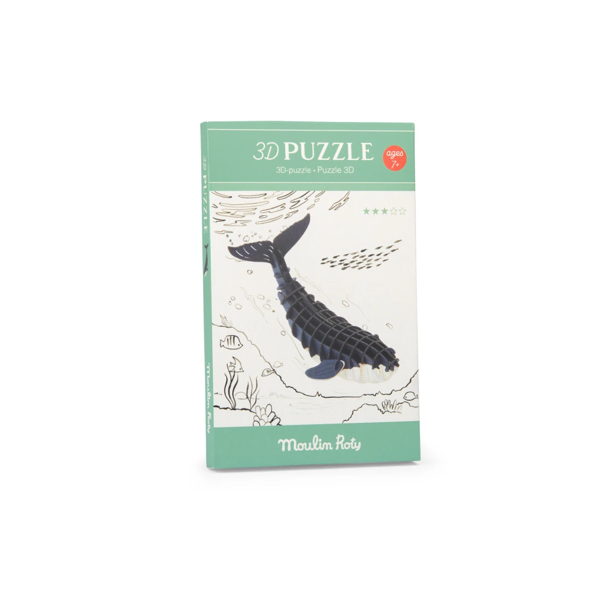 MOULIN ROTY Puzzle kartonowe 3D WALEŃ DOOKOŁA ŚWIATA