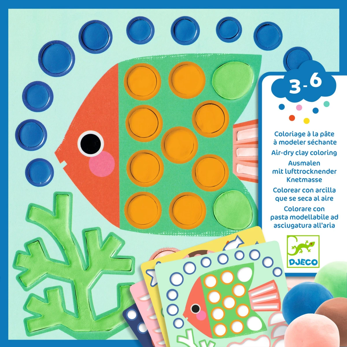 DJECO Kolorowanie masą plastyczną OCEAN
