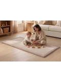 HAKUNA MATTE Mata piankowa dla dzieci Dywan do pokoju dziecięcego Coral Velvet z pianką memory 150 x 80 cm beżowy