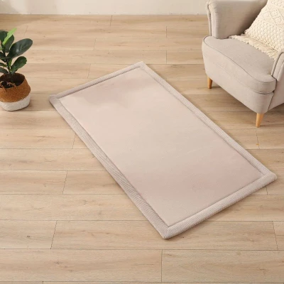 HAKUNA MATTE Mata piankowa dla dzieci Dywan do pokoju dziecięcego Coral Velvet z pianką memory 150 x 80 cm beżowy