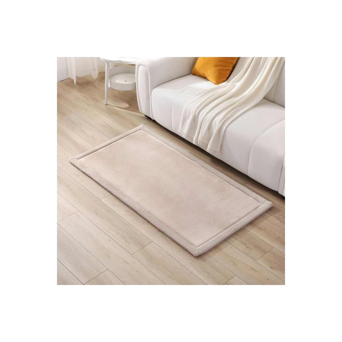 HAKUNA MATTE Mata piankowa dla dzieci Dywan do pokoju dziecięcego Coral Velvet z pianką memory 150 x 80 cm beżowy