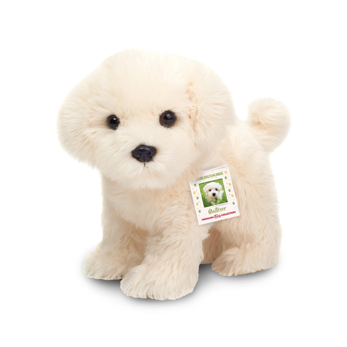 TEDDY HERMANN Maskotka Maltańczyk stojący 25 cm