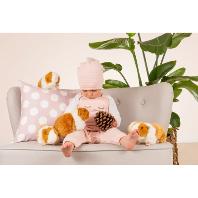 TEDDY HERMANN Świnka morska złoto-biała 20 cm maskotka dla dzieci