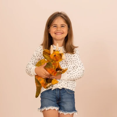 TEDDY HERMANN Maskotka Dinozaur Triceratops 42 cm