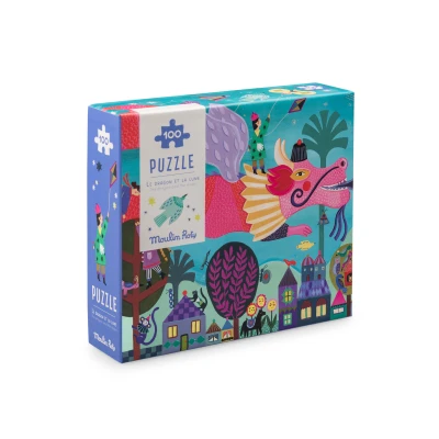 MOULIN ROTY Puzzle Smok i księżyc 100 elem. LES COMETES