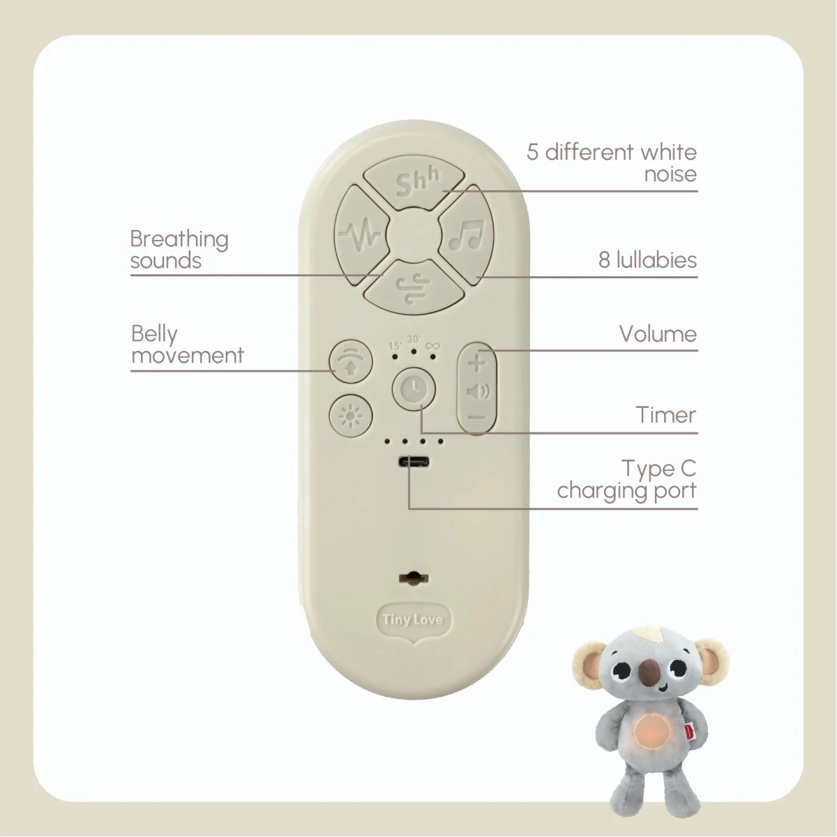 TINY LOVE Pluszowa przytulanka Przyjaciel koala