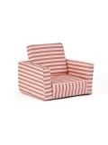 KID'S CONCEPT rozkładany fotel w paski clay pink