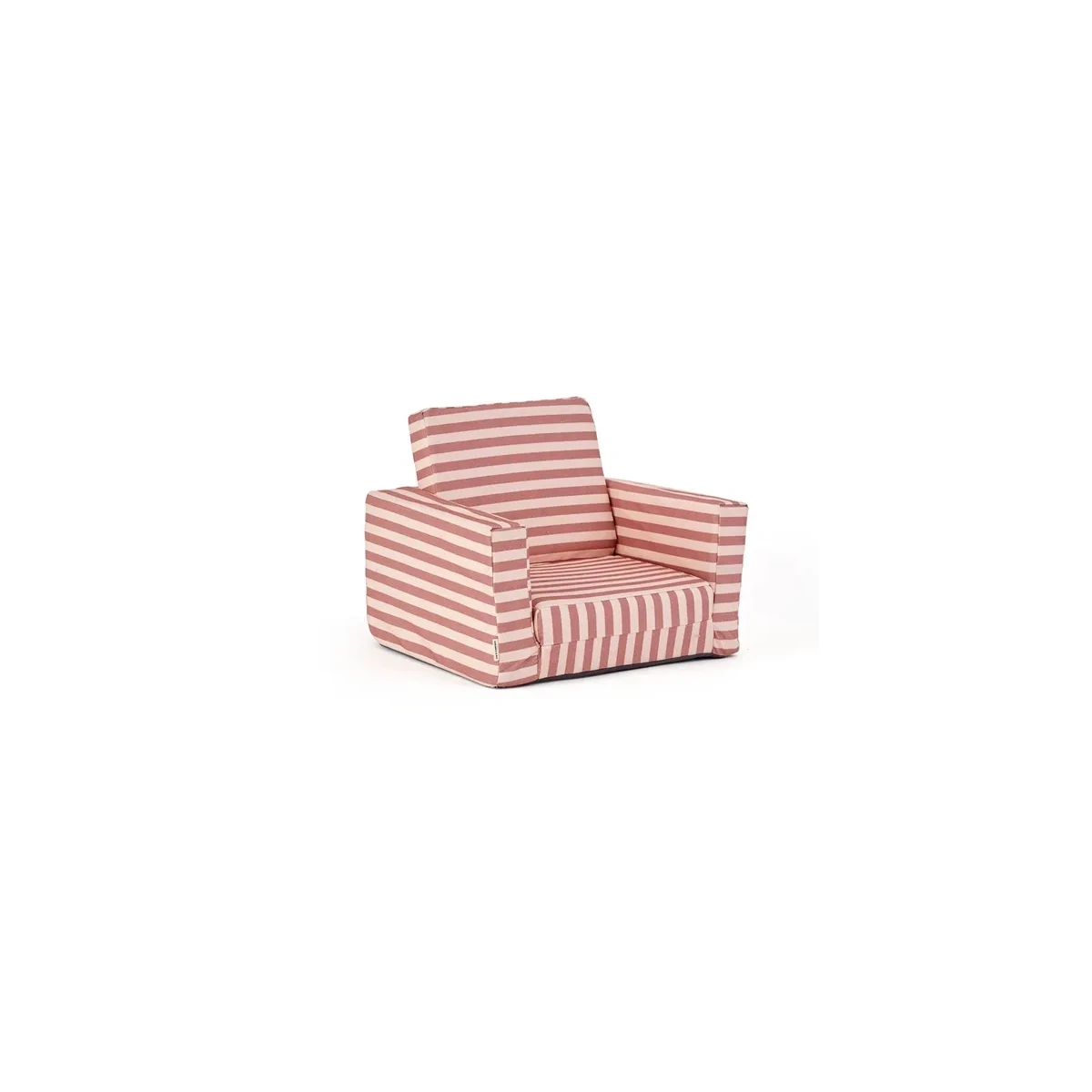 KID'S CONCEPT rozkładany fotel w paski clay pink