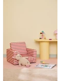 KID'S CONCEPT rozkładany fotel w paski clay pink