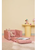 KID'S CONCEPT rozkładany fotel w paski clay pink