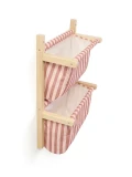 KID'S CONCEPT półka ścienna materiałowa w paski clay pink