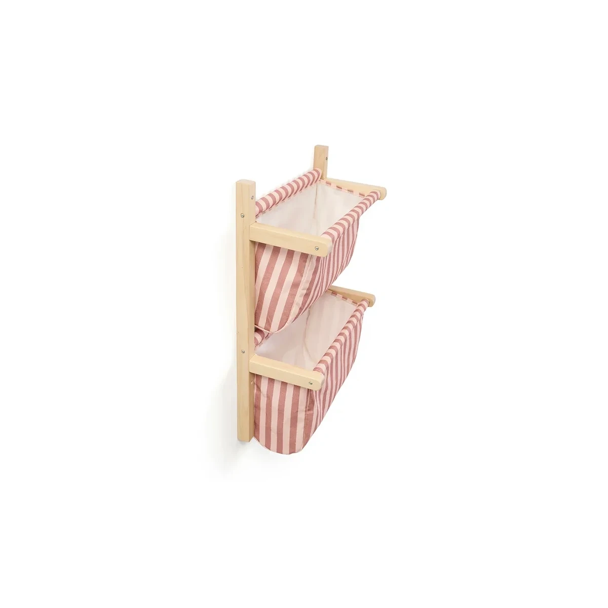 KID'S CONCEPT półka ścienna materiałowa w paski clay pink