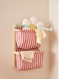 KID'S CONCEPT półka ścienna materiałowa w paski clay pink