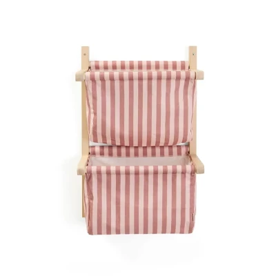 KID'S CONCEPT półka ścienna materiałowa w paski clay pink