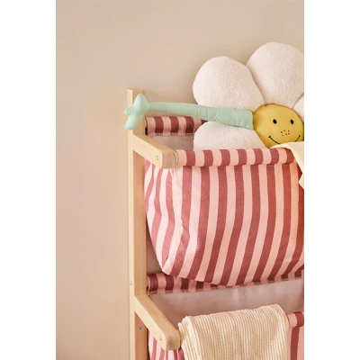 KID'S CONCEPT półka ścienna materiałowa w paski clay pink