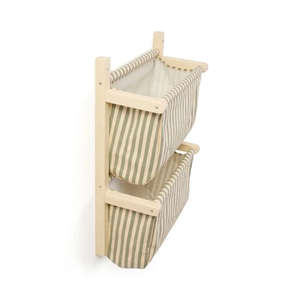 KID'S CONCEPT półka ścienna materiałowa w paski zielona