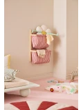 KID'S CONCEPT półka ścienna materiałowa w paski clay pink