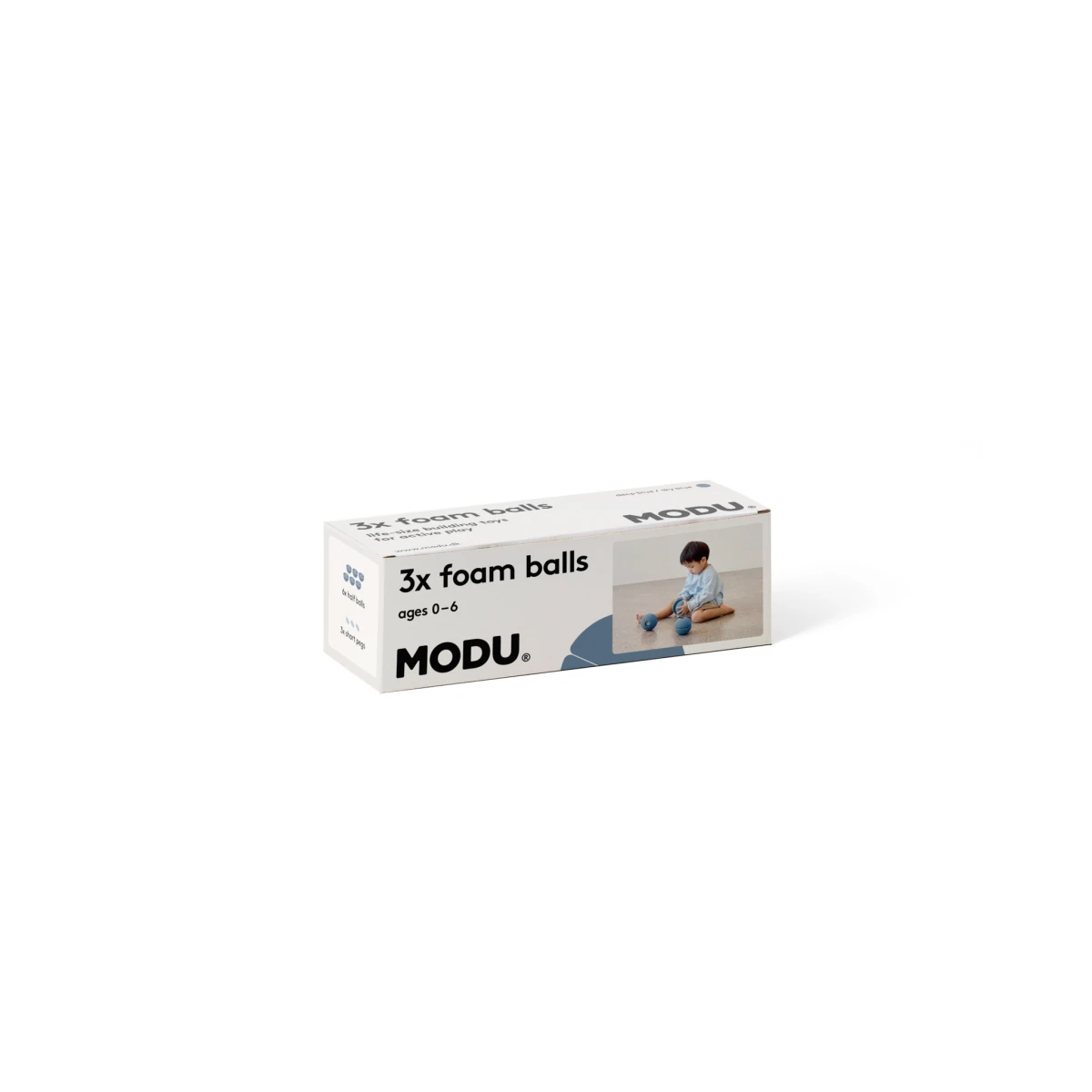 MODU Foam Balls zestaw 3 piłek piankowych deep blue / sky blue