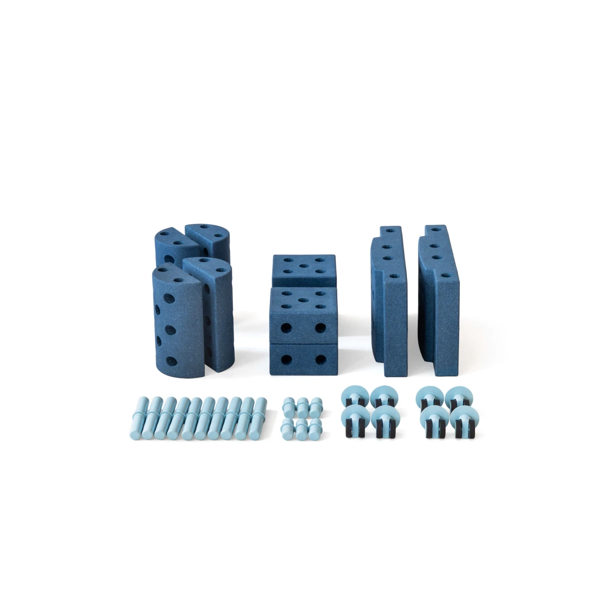 MODU Education set mały – kreatywne klocki rozwijające motorykę dużą deep blue / sky blue