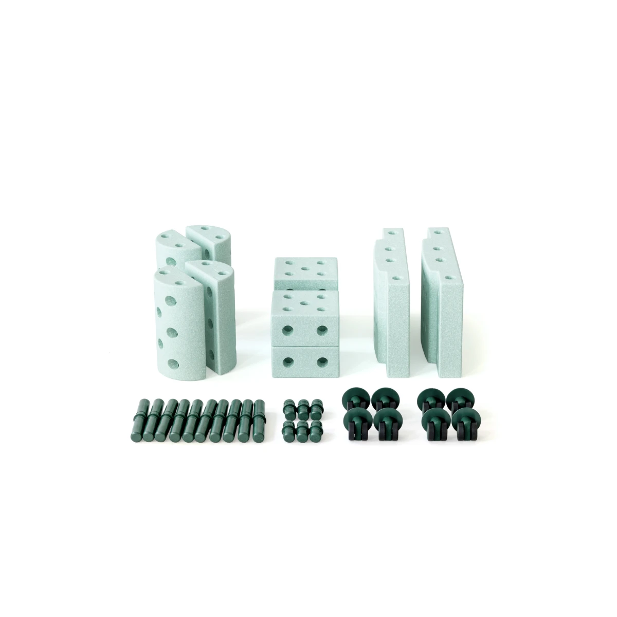 MODU Education set mały – kreatywne klocki rozwijające motorykę dużą ocean mint / forest green