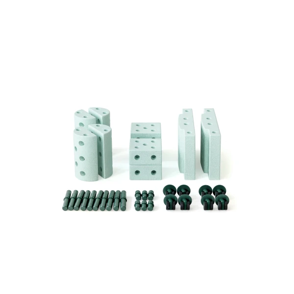 MODU Education set mały – kreatywne klocki rozwijające motorykę dużą ocean mint / forest green