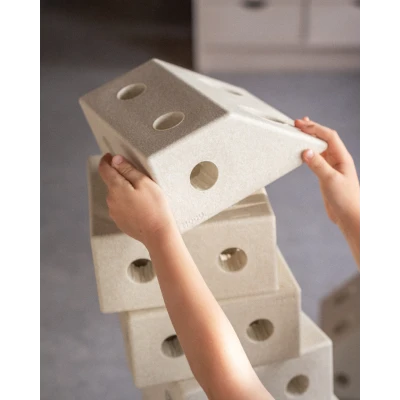 MODU Education set mały – kreatywne klocki rozwijające motorykę dużą deep blue / sky blue