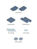 MODU Education set mały – kreatywne klocki rozwijające motorykę dużą deep blue / sky blue