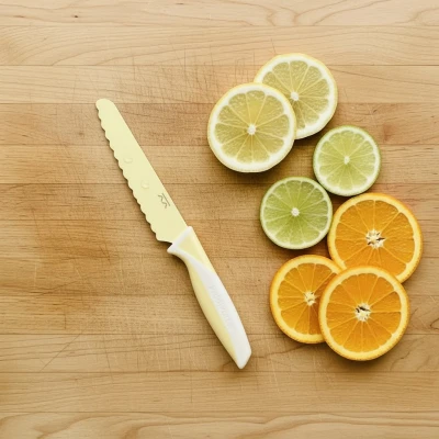 KiddiKutter Bezpieczny nóż do nauki krojenia dla dzieci LEMON CREAM kolekcja GELATO lekki